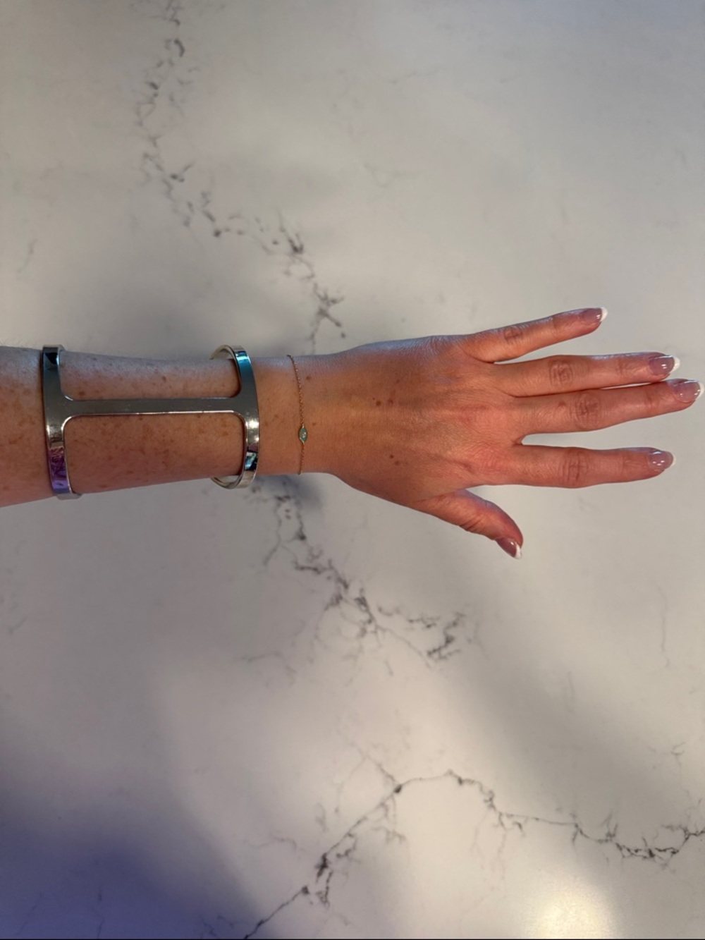 Vintage BCBGMaxAzria Silver Open Cuff Bracelet - Sleek Modern Bangle